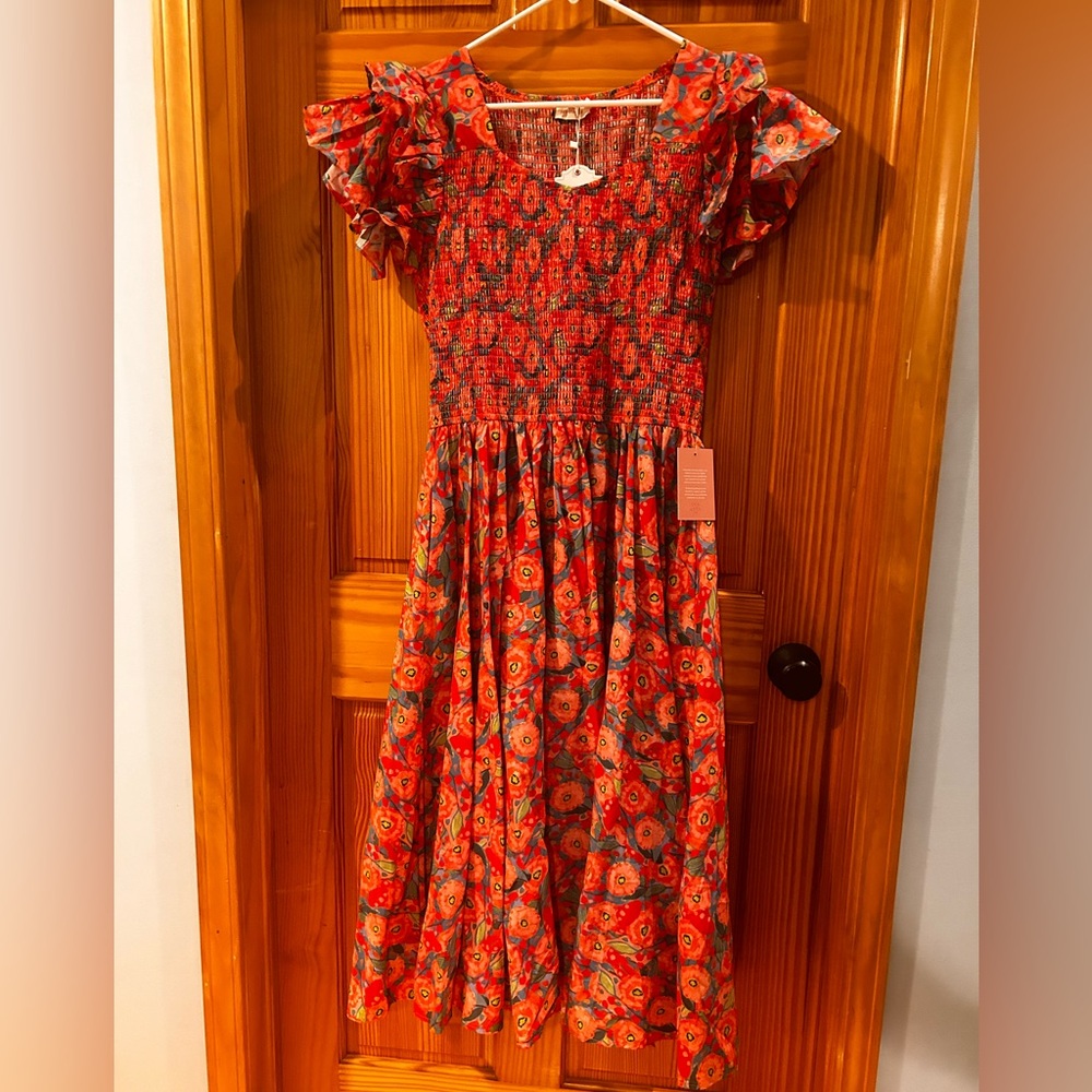 Ivy City Co Red Poppy Midi Dress